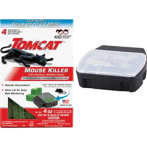 371110 Tomcat Mouse Killer III Refillable Mouse Bait Station