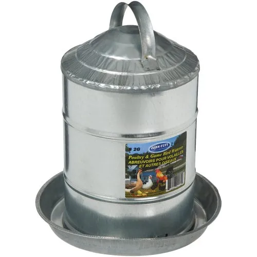 2G Farm-Tuff Galvanized Poultry Fountain