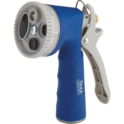 GB130740 Best Garden Metal 5-Pattern Nozzle With Rubber Comfort Grip