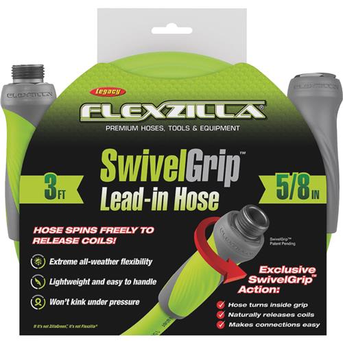 HFZG503YWS Flexzilla Lead-In Hose With SwivelGrip Connections hose leader