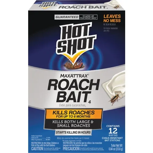 HG-96987 Hot Shot Max Attrax Roach Bait Station