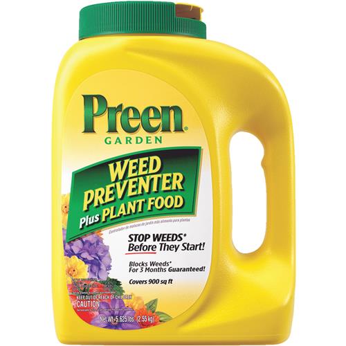 2163905 Preen Grass & Weed Preventer Plus Plant Food & grass preventer weed