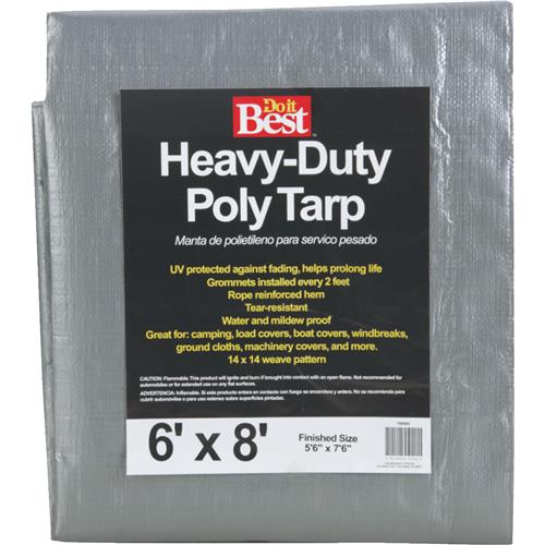 725610 Do it Best Heavy-Duty Silver Poly Tarp