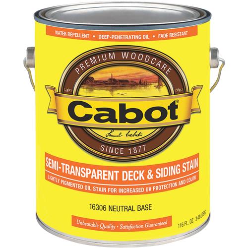 140.0016380.007 Cabot VOC Semi-Transparent Deck & Siding Exterior Stain & Sealer