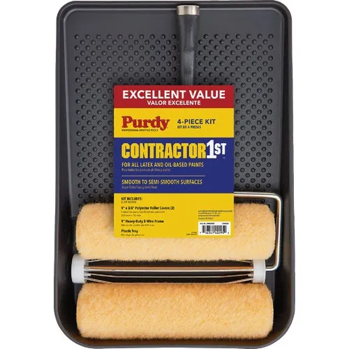 144810200 Purdy Contractor 1st 4-Piece Roller & Tray Set