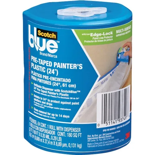PTD2093EL-24 3M Scotch Pre-Taped Painters Plastic Drop Cloth