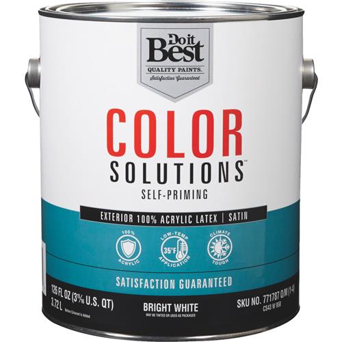 CS43W0701-20 Do it Best Color Solutions 100% Acrylic Latex Self-Priming Satin Exterior House Paint