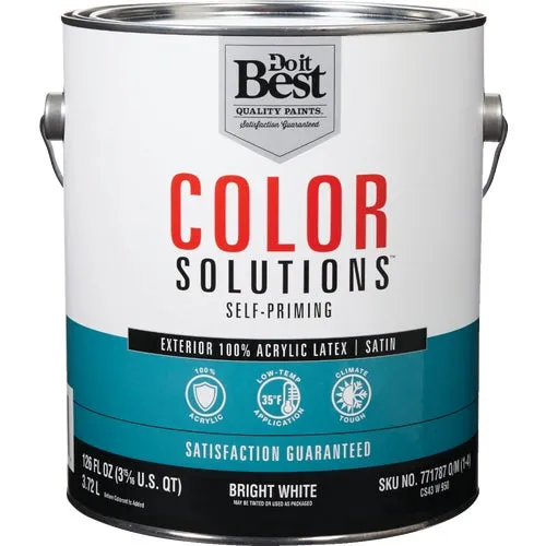 CS43W0701-16 Do it Best Color Solutions 100% Acrylic Latex Self-Priming Satin Exterior House Paint