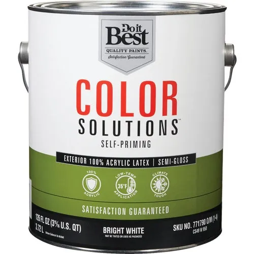 CS49W0701-16 Do it Best Color Solutions 100% Acrylic Latex Self-Priming Semi-Gloss Exterior House Paint