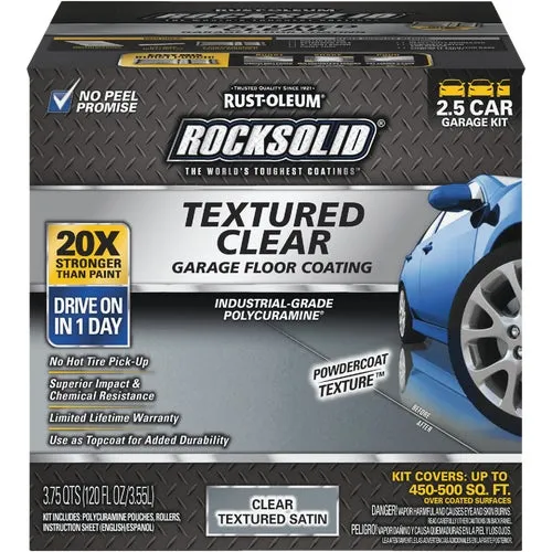 317382 Rust-Oleum RockSolid Textured Clear Topcoat Floor Coating Kit