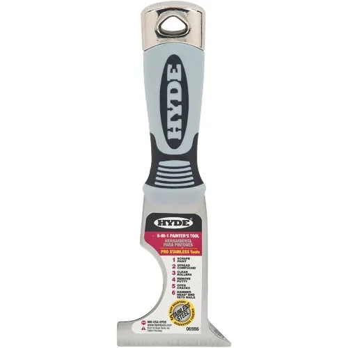 6986 Hyde Pro Stainless 6-In-1 Multi-Purpose Painters Tool