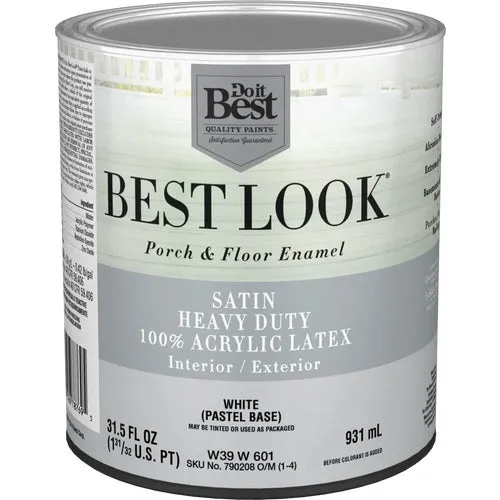W39A00610-16 Best Look Heavy-Duty Acrylic Latex Satin Porch & Floor Enamel