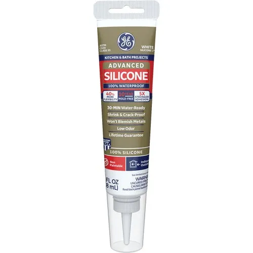 2812562 GE Silicone 2+ Kitchen & Bath 100% Silicone Sealant