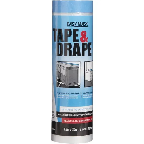 949560 Trimaco Tape & Drape Pre-Taped Plastic Dropcloth