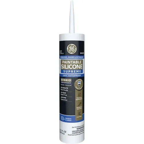2861246 GE Paintable Supreme Window & Door Silicone Sealant