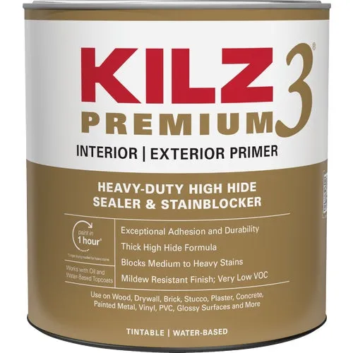 13000 KILZ 3 Premium Water-Base Interior/Exterior Sealer Stain Blocking Primer