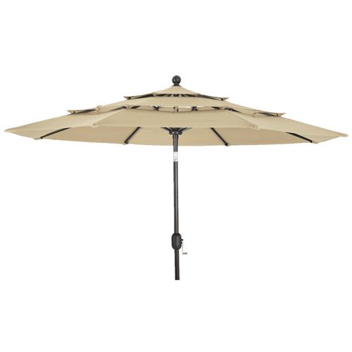 TJAU-042-G Outdoor Expressions 9 Ft. 3-Tier Patio Umbrella