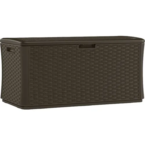 BMDB134004 Suncast Resin Wicker Lockable Deck Box