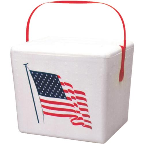 LPC17449 Lifoam American Flag Styrofoam Cooler