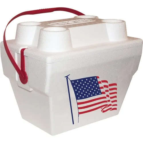 LPC17449 Lifoam American Flag Styrofoam Cooler