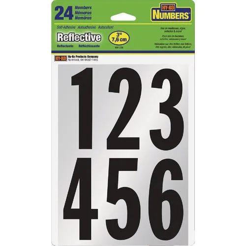 MM-23N Midwest Fastener Hy-Ko Reflective Vinyl Number