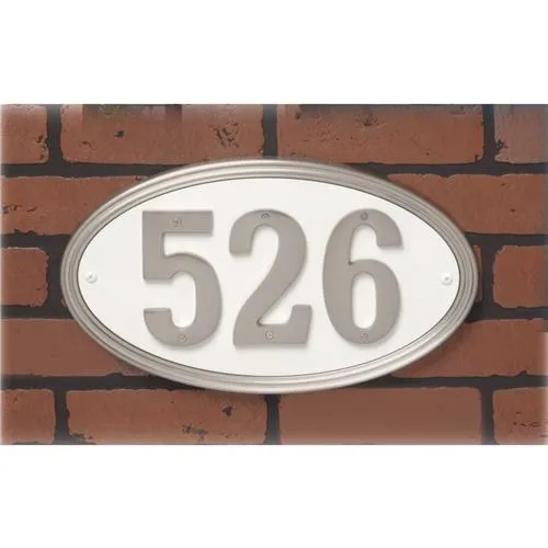 AK-451 Hy-Ko Brushed Gold Oval Address Plaque Image