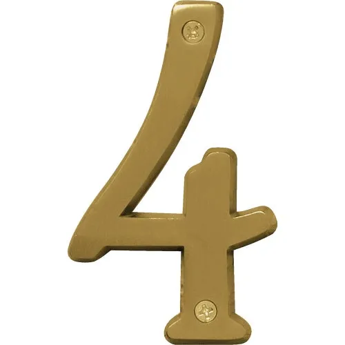 BR-43BB/4 Midwest Fastener Hy-Ko Brushed Brass House Number