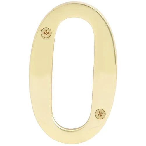 BR-90/0 Hy-Ko Solid Brass 3-D House Number Image