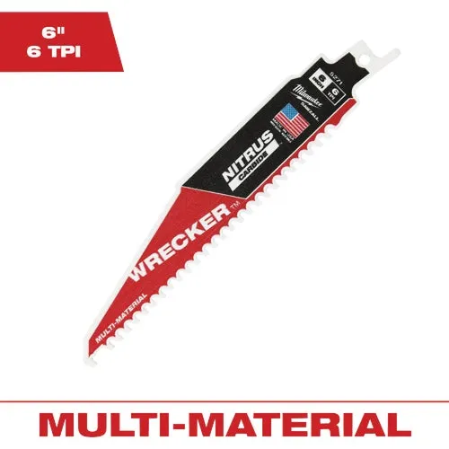 48-00-5271 Milwaukee Sawzall THE WRECKER Demolition Reciprocating Saw Blade with Nitrus Carbide Teeth