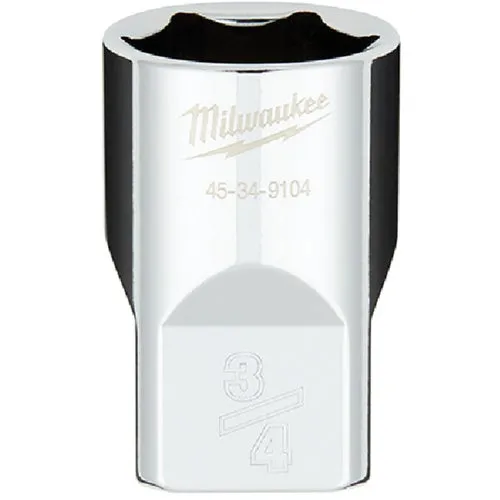 45-34-9104 Milwaukee 1/2 In. Drive Socket w/FOUR FLAT Sides