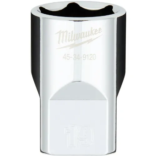 45-34-9120 Milwaukee 1/2 In. Drive Socket w/FOUR FLAT Sides