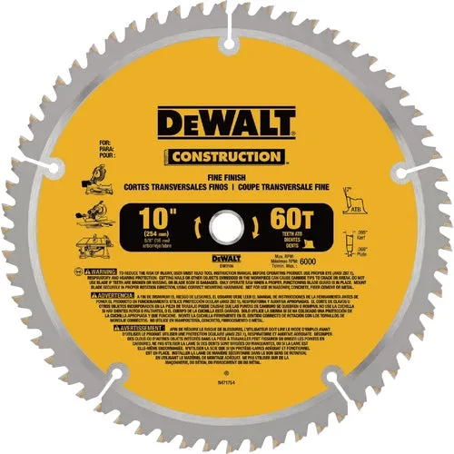 DW3106 DEWALT 60-Tooth Construction Circular Saw Blade