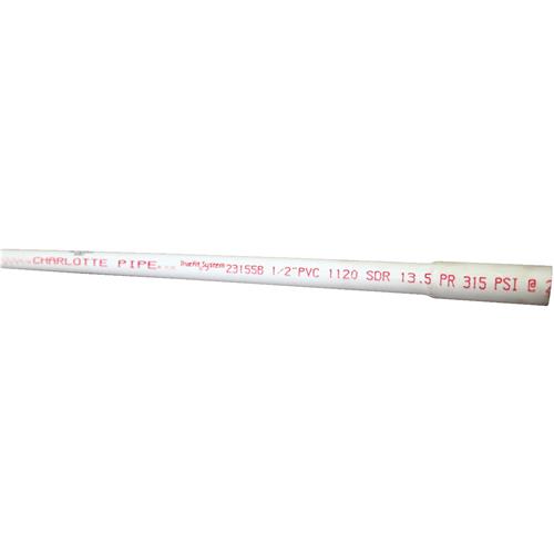 PVC 23155B 0800HA Charlotte Pipe 20 Ft. SDR 13 Cold Water PVC Pressure Pipe, Belled End