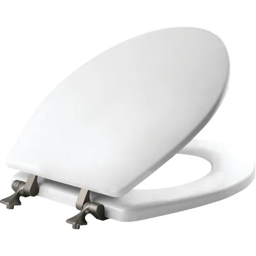 44BN 000 Mayfair Toilet Seat with Brushed Nickel Hinges