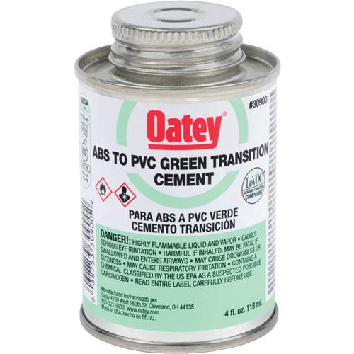 30900 Oatey ABS to PVC Green Transition PVC Cement