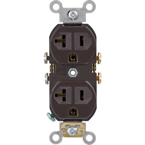 R50-CBR20-000 Leviton 20A Commercial Duplex Outlet