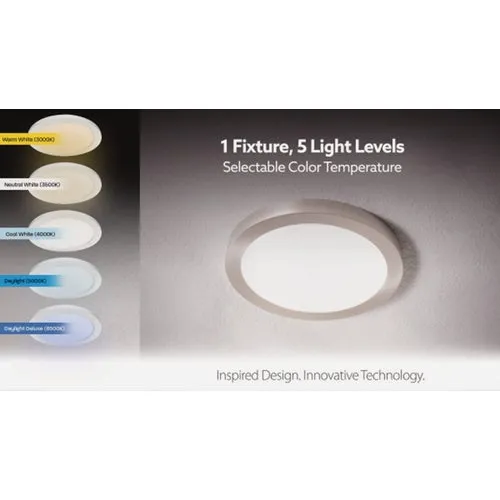 74210/6WY Feit Electric Edge-Lit Round Flush Mount Ceiling Light Fixture