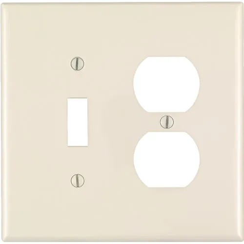 R56-0PJ18-00T Leviton Mid-Way Thermoplastic Nylon Combination Wall Plate