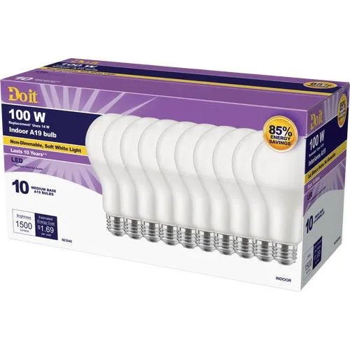 362053 Do it A19 Medium LED Light Bulb