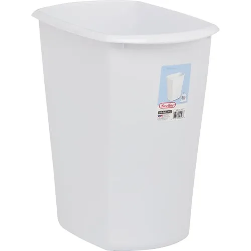 10528006 Sterilite White Rectangular Wastebasket