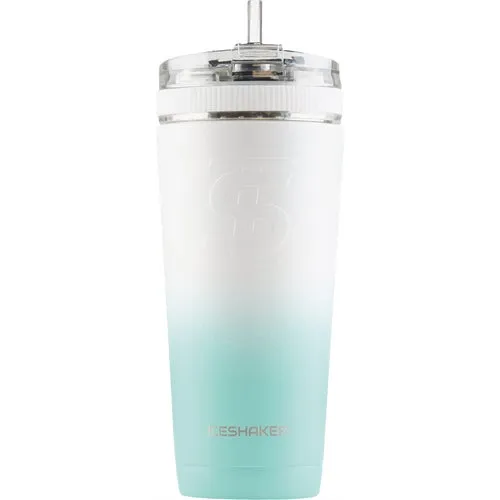 26FLEXMINT/WHITEOMBRE Ice Shaker Insulated Vacuum Flex Bottle