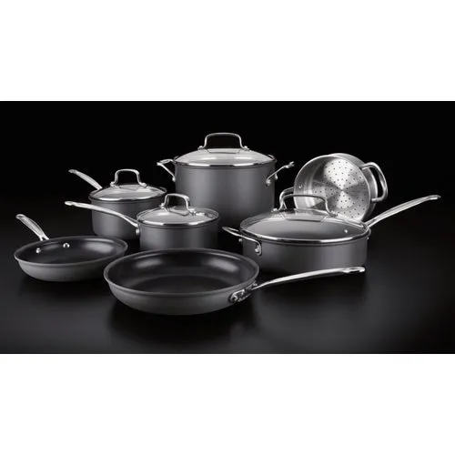 66-11 Cuisinart Chefs Classic Black Cookware Set