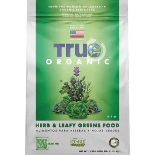 R0010 True Organic Herbs & Leafy Greens Dry Plant Food