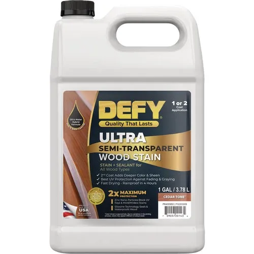 300689 Defy Ultra Semi-Transparent Wood Stain