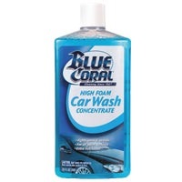 A picture of a bottle of Blue Coral brand car wash.