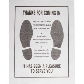 Picture of a paper floor mat.