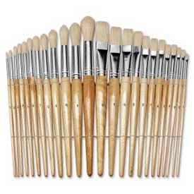 Image of a large set of paintbrushes.
