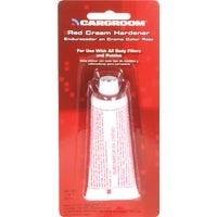 Automotive body filler hardener cream in packaging image.