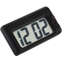 Image of a digital automotive clock.