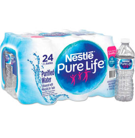 Picture of a 24 pack of bottled water.